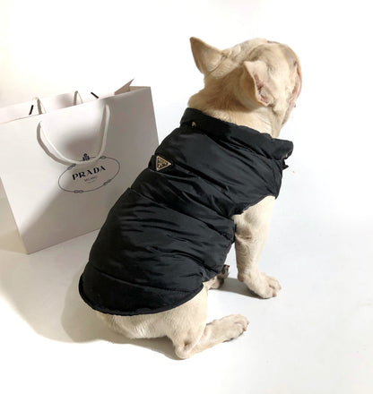 puffer dog coat with hood