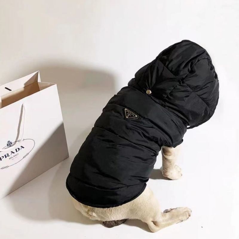 puffer dog coat with hood