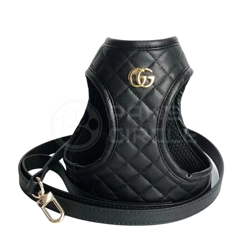 quilted laether dog harness