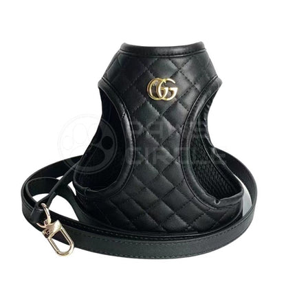 quilted laether dog harness