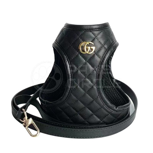 quilted laether dog harness