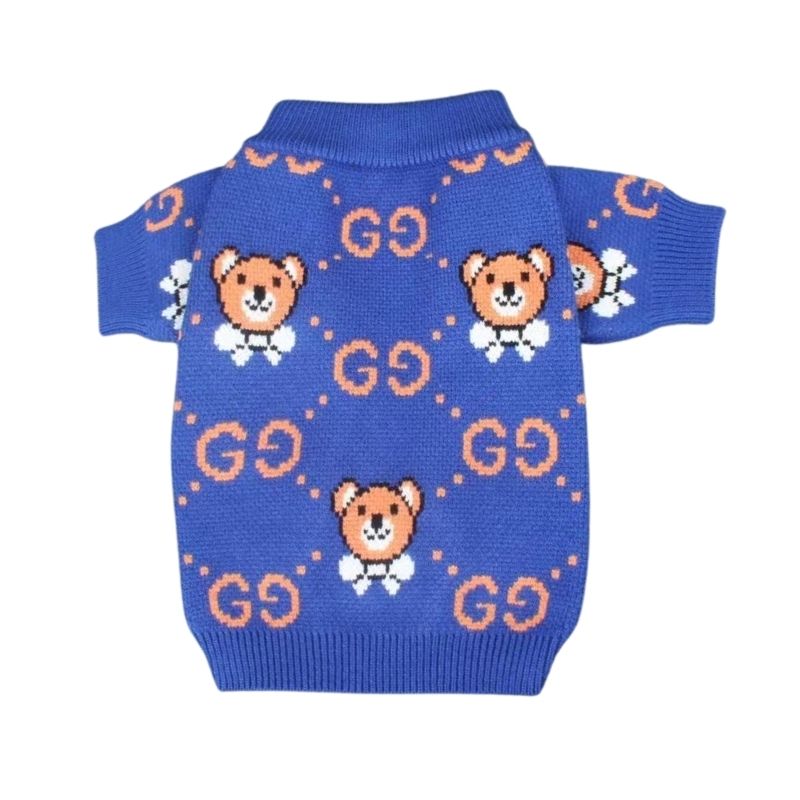 Teddy Bear Dog Blue Sweater