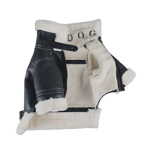 leather dog jacket